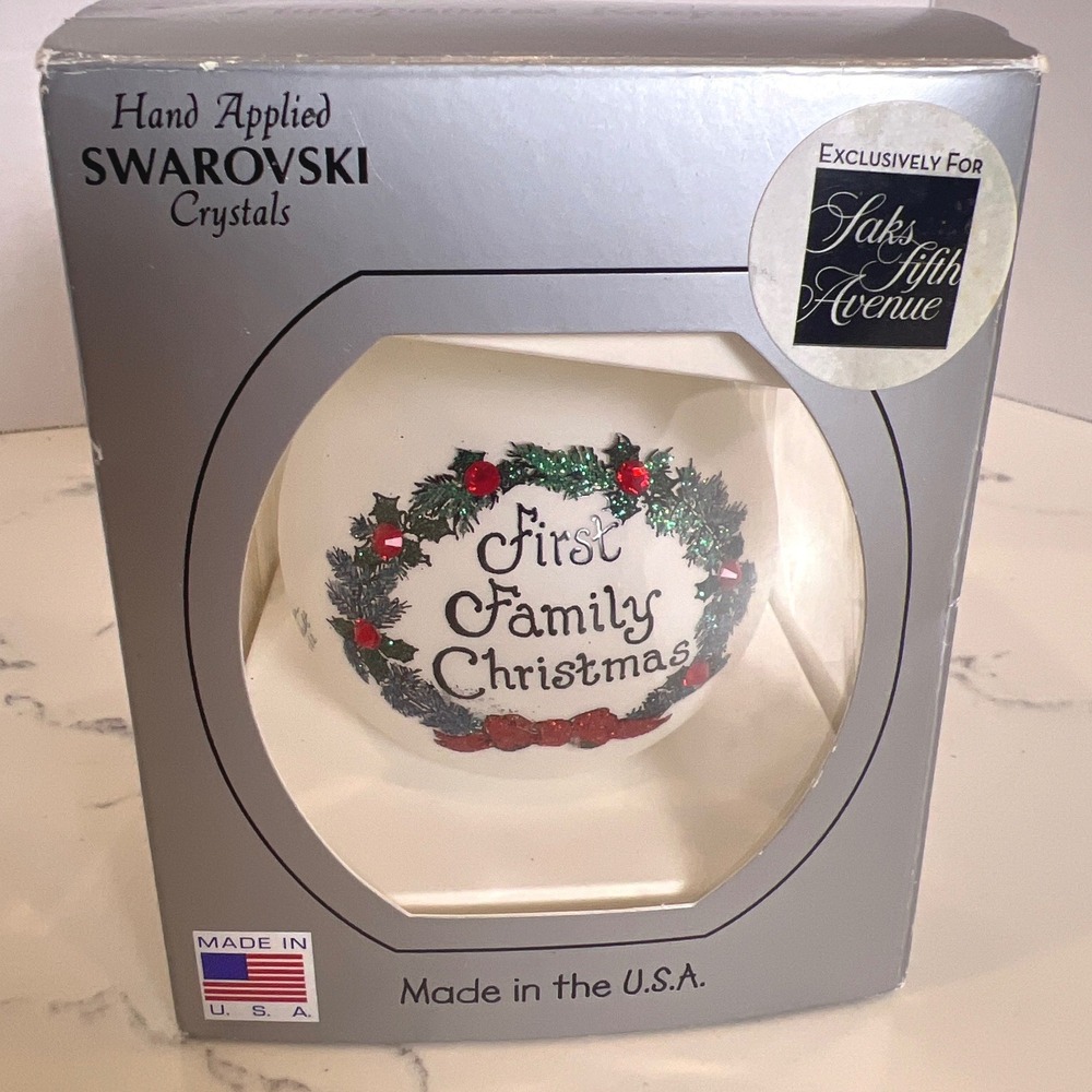 Heart Gifts by Teresa Saks First Family Christmas 2013 Swarovski Ornament USA